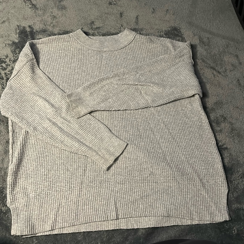 Aerie Oversized Waffle Knit Sweater-Medium